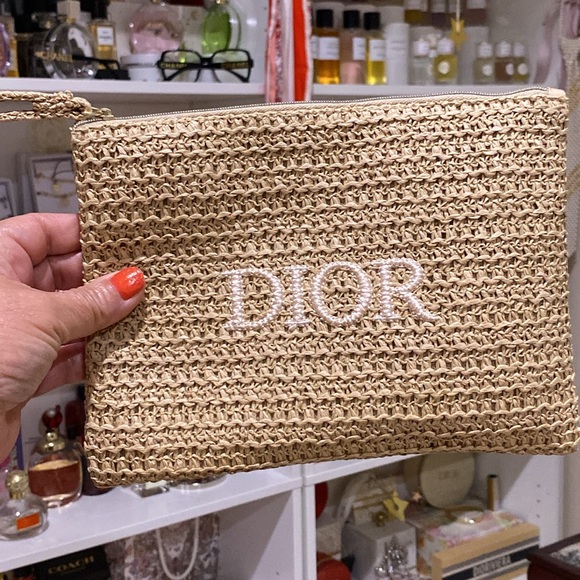 Dior Raffia Clutch Wristlet - Picture 3 of 7